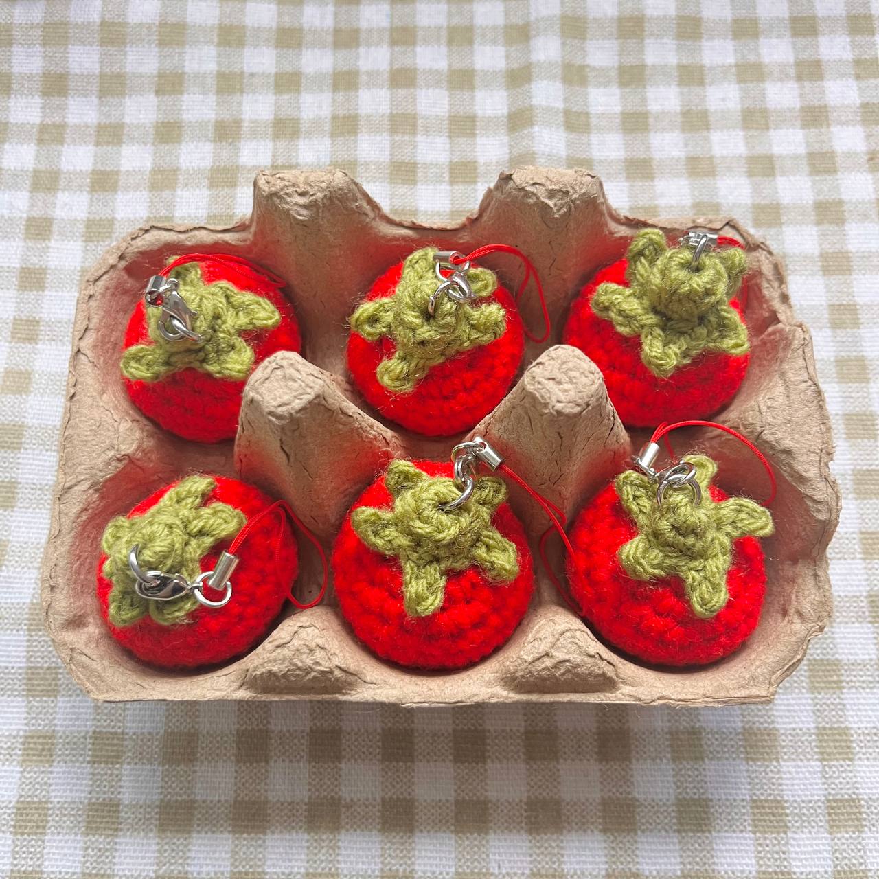 Crochet Keychain: Tomato