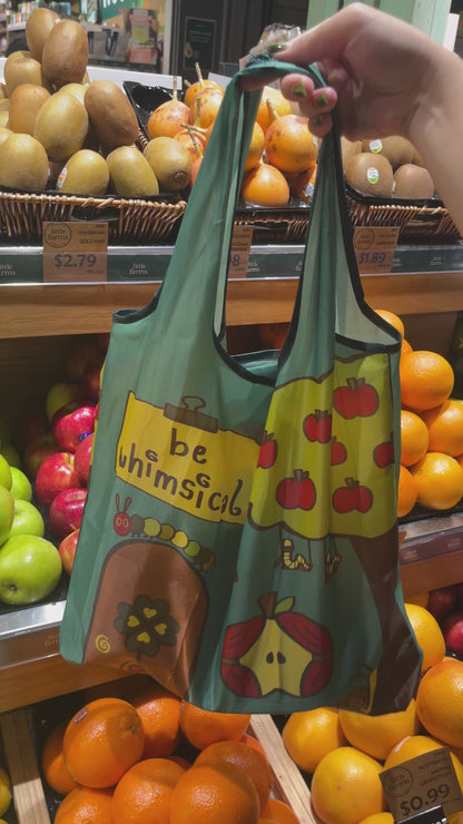 apple home recycled bag 🍎🎶🐌