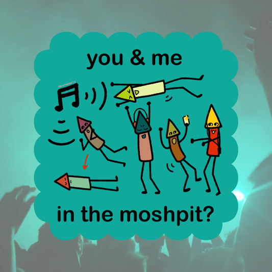 stickers: moshpitting